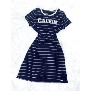 Calvin Klein Navy Striped Dress